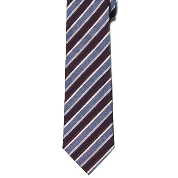 Hugo Boss Italian Silk Tie Multicolor Repp Stripe Necktie Men's - Picture 1 of 2